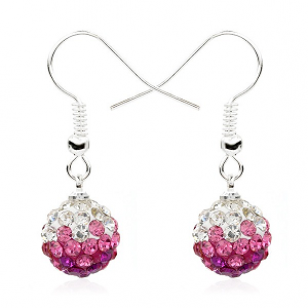 Oorbellen-Crystal-Bol-H.Roze